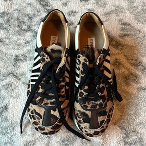 Steve Madden cheetah print platform sneakers